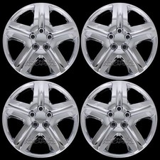 16 Set Of 4 Chrome Full Wheel Covers Hub Caps Rim Cover Wheels Rims Free Ship