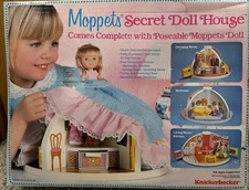 NEW & COMPLETE Knickerbocker Moppets Secret Doll House 1980 Mint Condition Rare
