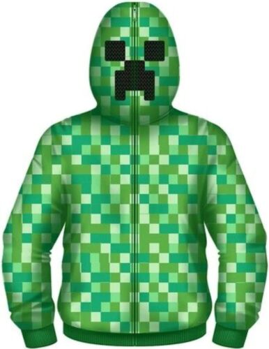 uddøde Tilintetgøre alkove Minecraft Creeper Hoodie 4 5 6 7 8 10 12 14 16 Child Sweatshirt Jacket New  | eBay