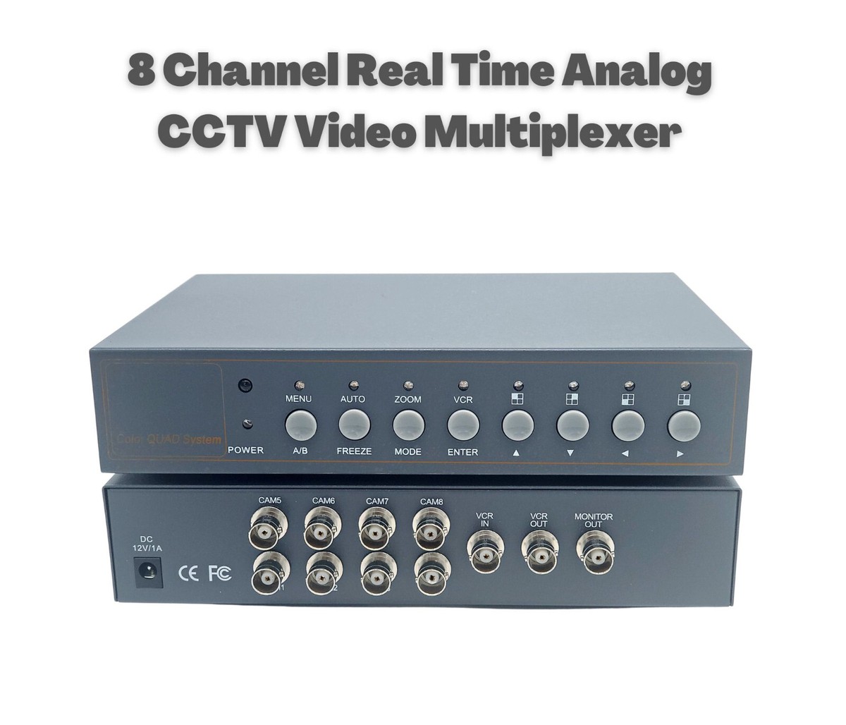 Evertech 8 Channel Analog Quad Processor Video Multiplexer Screen