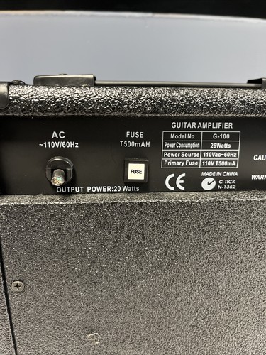 Podium Pro Audio Guitar Amplifier G-100 Cut Cord(For Repair) - Picture 7 of 8