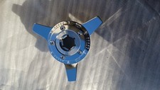 3 Bar Luxor Chrome Knock-off Spinner Caps For Lowrider Wire Wheels Set 4
