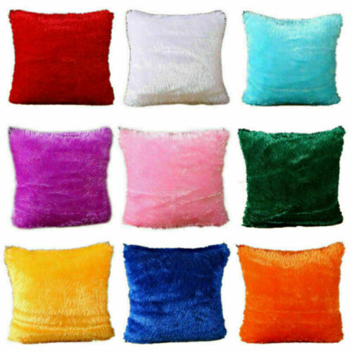 Fluffy Fur Plush Pillow Case Shaggy Home Sofa Decor Soft Cushion Cover Throw AU - Picture 5 of 40