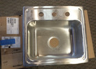 ELKAY LRAD1918503 19" x 18" x 5" 3 Hole Single Bowl Drop in SST Sink