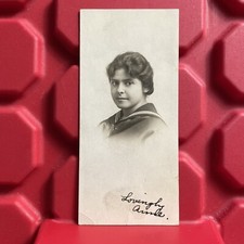 Portrait Of Young Girl Small 1 3/4 x 3 7/8 Photograph Pre Owned Antique 1900s