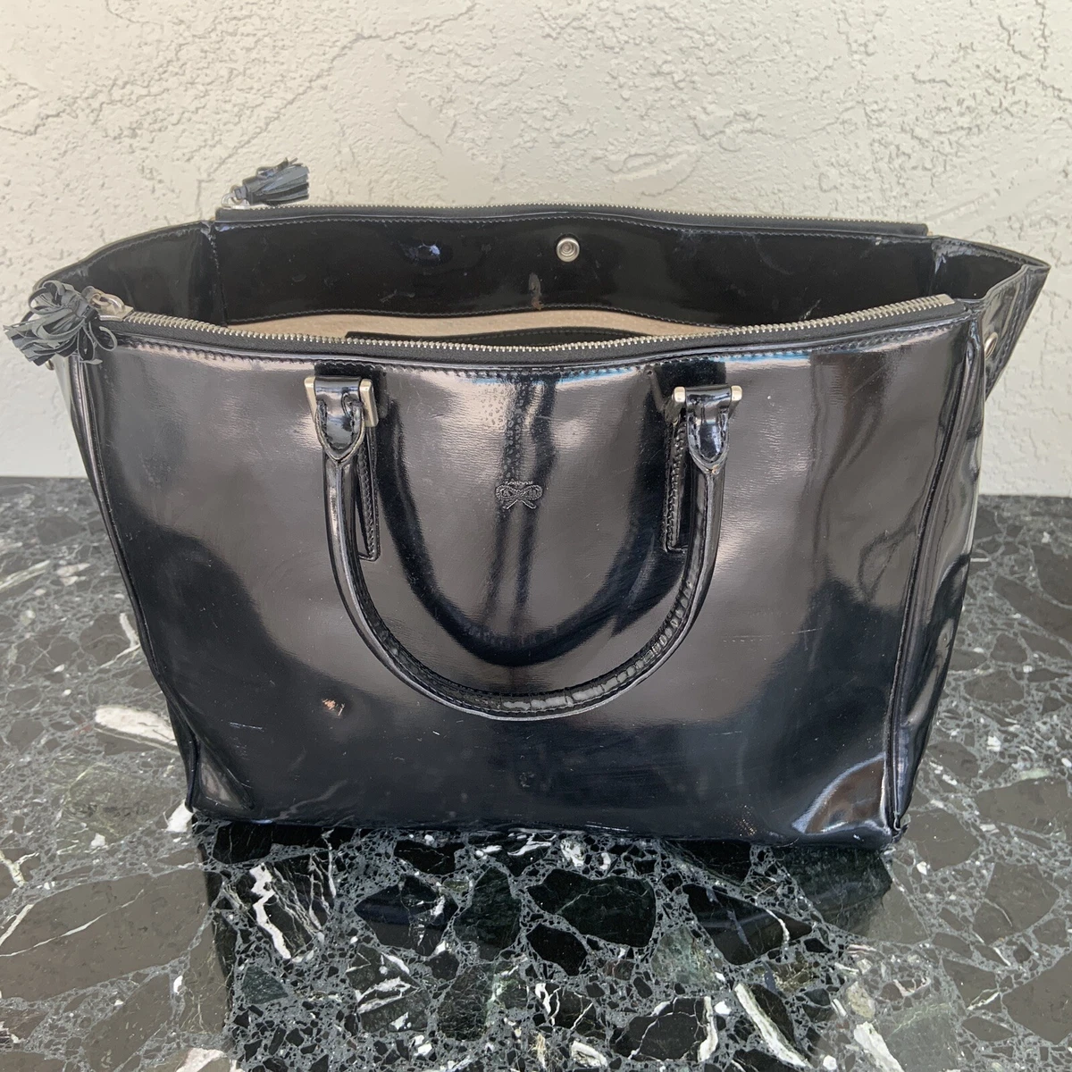 Patent leather tote best sale bags