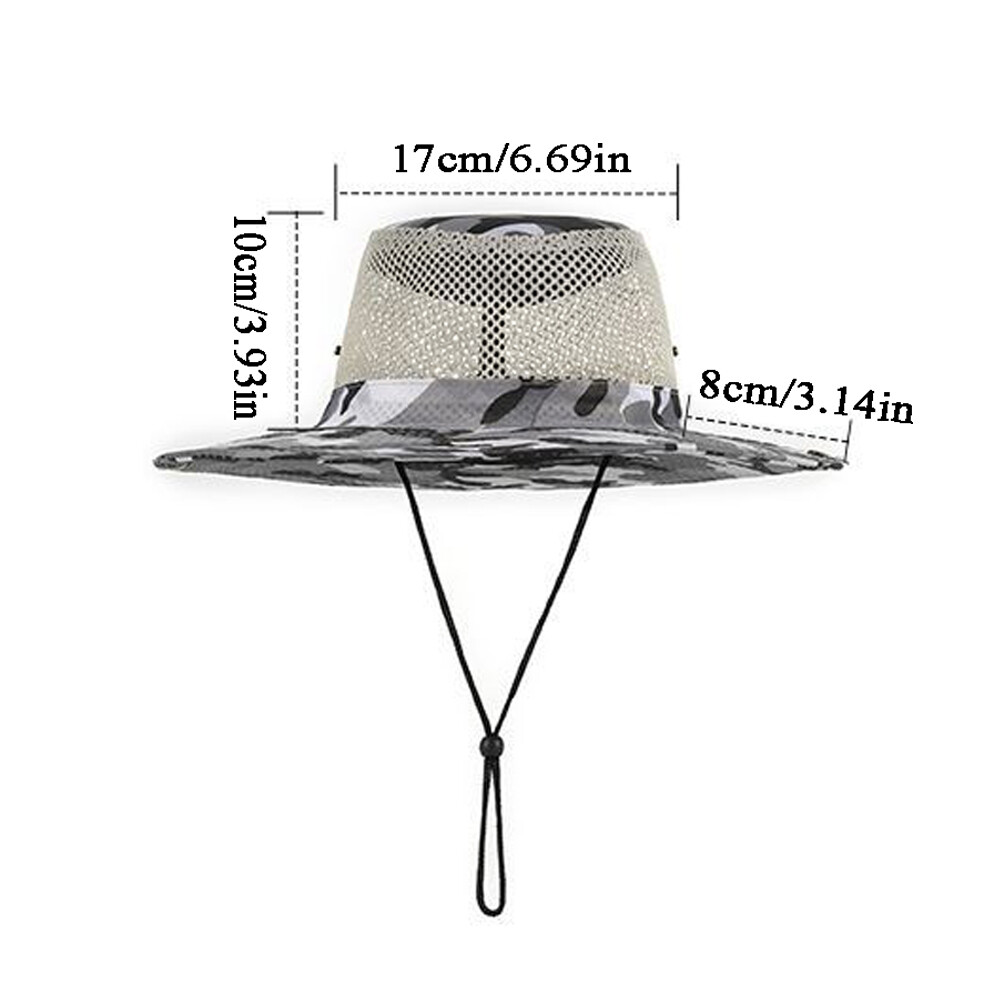 APL Cappello Pesca Sole con Tesa Larga Giardino Escursionismo Boonie Summer Cool Mesh ▽