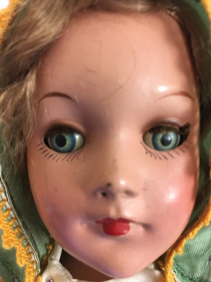 Muñeca Composición Vintage Sin Marcar 14"   Foto 4 de 4