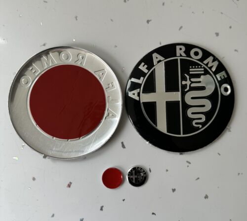 INSIGNIA ALFA ROMEO 74mm X2 147 156 159 brera mito giulietta giulia + Insignia Llavero - Imagen 2 de 2