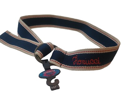 Fiorucci Italy Leather Double Strap Belt Vintage Embossed Brass Floral Accents Custom Sheridan Floral Leather Belt: Full Grain Cowhide  main image 4
