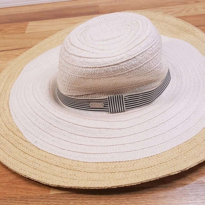 Betmar Straw Hat Satin Ribbon Bow Accent Beige Womens Retro Panama H Bogart Betmar Straw Hats - Etsy main image 4