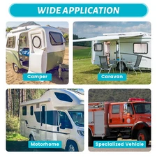 RV Caravan Hinged Push Out Window Hatch Vent Skylight 450*500mm w/Blind + Screen