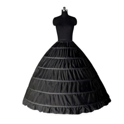 long black petticoat for dresses Black Edwardian Style Petticoat with Elastic Band