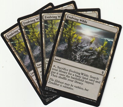   4 MAGIC The Gathering EVOLVING WILDS  Nonbasic Land MTG LAND PLAYSET TOP