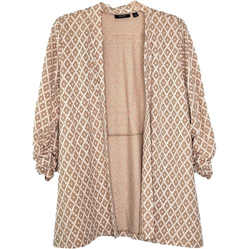 Susan Graver Embellished Open Front Cardigan