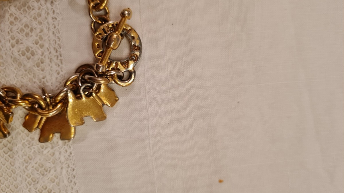 Bracelet Vintage Agatha - Ancien Modèle Avec Breloques Chiens, Occasion