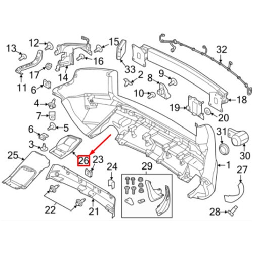 For Land Rover Range Rover Evoque Right Rear Exhaust Pipe Towing Hook Cover Trim - Picture 6 of 6