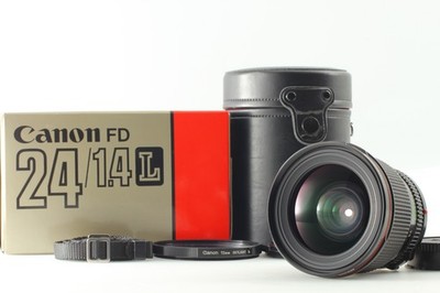 [MINT in Box] Canon New FD NFD 24mm f/1.4 L MF Wide Lens w/ Filter From JAPAN