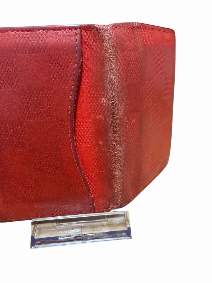 Louis Vuitton Neón Damier Infini Organizador de Bolsillo Rojo Naranja Foto 3 de 4