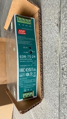 Mean Well 24V 75W Switching AC to DC Single Output Power Supply OEM EDR-75-24