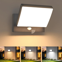 24W Led AußEnlampe Mit Bewegungsmelder, IP65 Wasserdichte Wandleuchte, 3000K/400