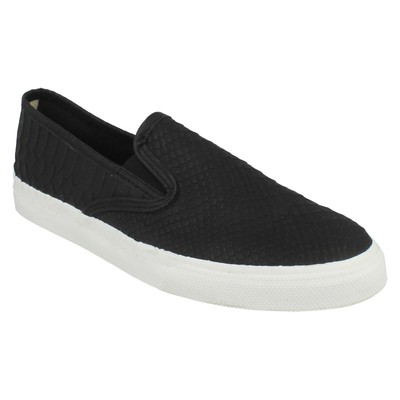 Herren Sperry Top Siders Slipper Leder Schlangenleder-Look Freizeit Sneaker Schuhe UK 5M