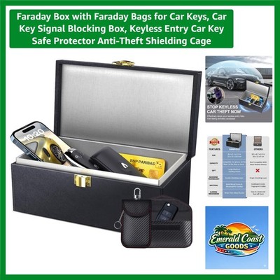Anti-Theft Faraday Box Set for Keyless Entry Cars - Keeps Your Keys Secure