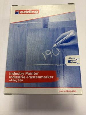 10x Edding 950 industry painter Spezialmarker permanent Strichstärke 10mm Rot