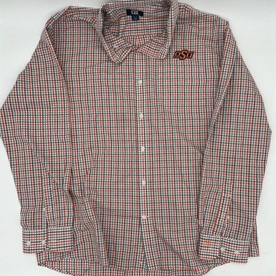 Cutter and Buck OSU Cowboys Men's XL Checkered Button Down Shirt Fast Shipping!!