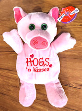 First & Main Pig Valentines 14" Plush Hogs n'  Kisses Pink Stuffed Animal Toy