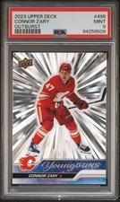 2023 Upper Deck (Series 2 Only) Outburst Young Guns Connor Zary #496 PSA 9