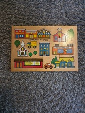 Vintage 1970s Fisher Price Commuity 502 wooden puzzle
