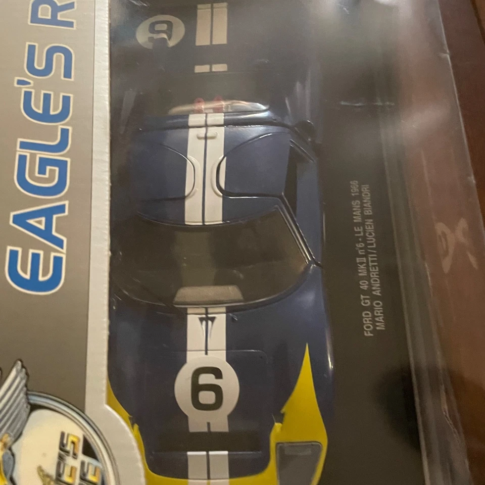 Eagle's Race Mario ANDRETTI BIANDRI Ford GT40 N6 escala 1:18 1966 Le Mans - Imagem 4 de 4