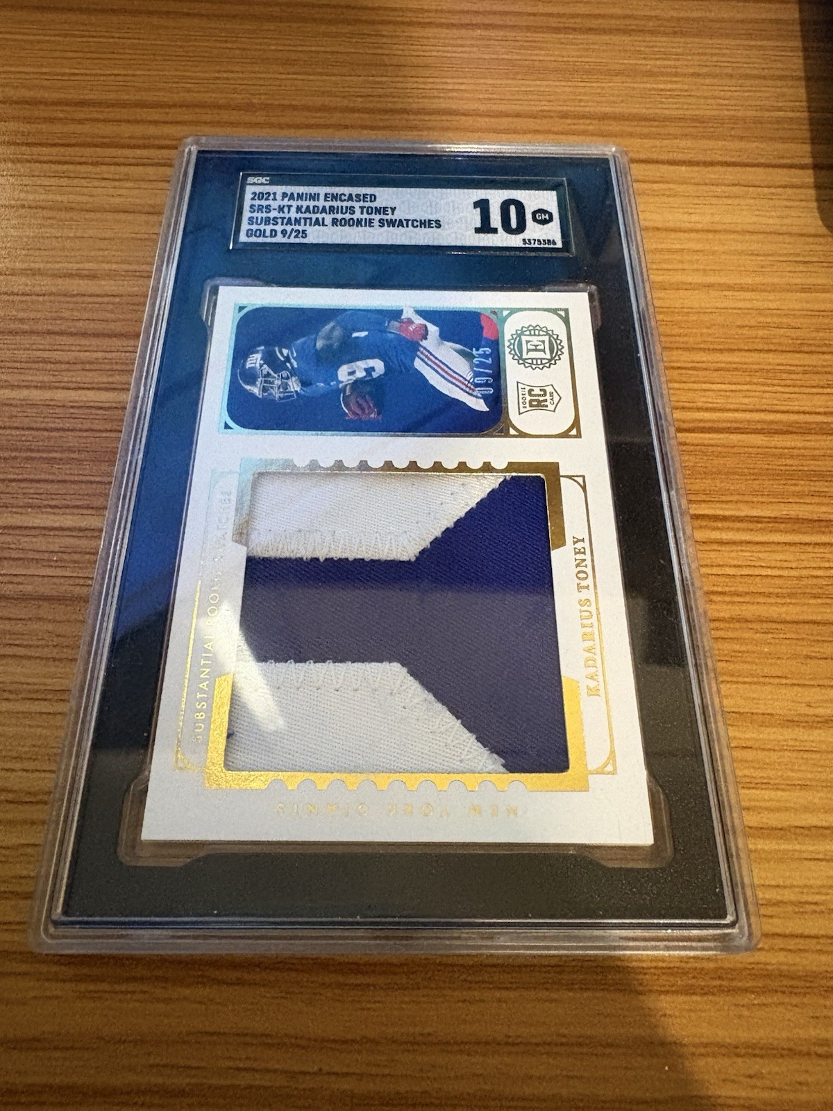 Kadarius Toney Panini Chronicles Draft Picks Encased Substantial Rookie Swatches #KT Base