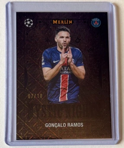2024-25 Topps Merlin Chrome UEFA Goncalo Ramos Mystic Nights Black Refractor /10