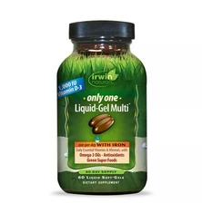 ❤️Irwin Naturals Only One,Liquid-Gel Multi,With Iron 60 Liquid Soft-Gels (1/27)