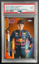 MAX VERSTAPPEN PSA 9 2020 TOPPS CHROME FORMULA 1 F1 ROOKIE #6 70TH ANN ORANGE RC