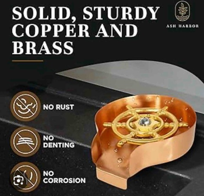 #ad Ash Harbor Solid Brass Copper Glass Rinser Sink High Pressure Cup Washer Hoses $34.97