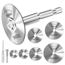 Cutting Wheel for Drill 1/4 Inch Hex Shank Rotary Drill Saw, 6Pcs HSS Saw Blades