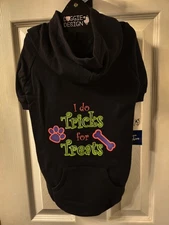 Doggie Design Dog Hoodie Halloween I do Tricks for Treats Size X-Large