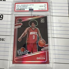 2021-22 Panini Donruss Optic - The Rookies Jalen Green #2 Red Prizm /99 (RC)