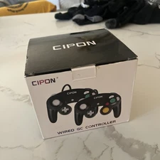 2 - Wired Nintendo GameCube Controller Gamepad Black BRAND NEW IN BOX!!!