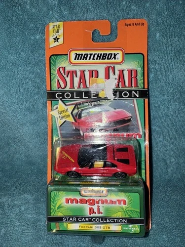 Vintage 1997 Matchbox Star Car Collection Magnum P.I. Ferrari 308 GTB Red HTF