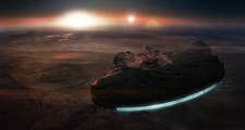 Star Wars art millennium falcon spaceship lights Custom Gaming Mat Desk 4949