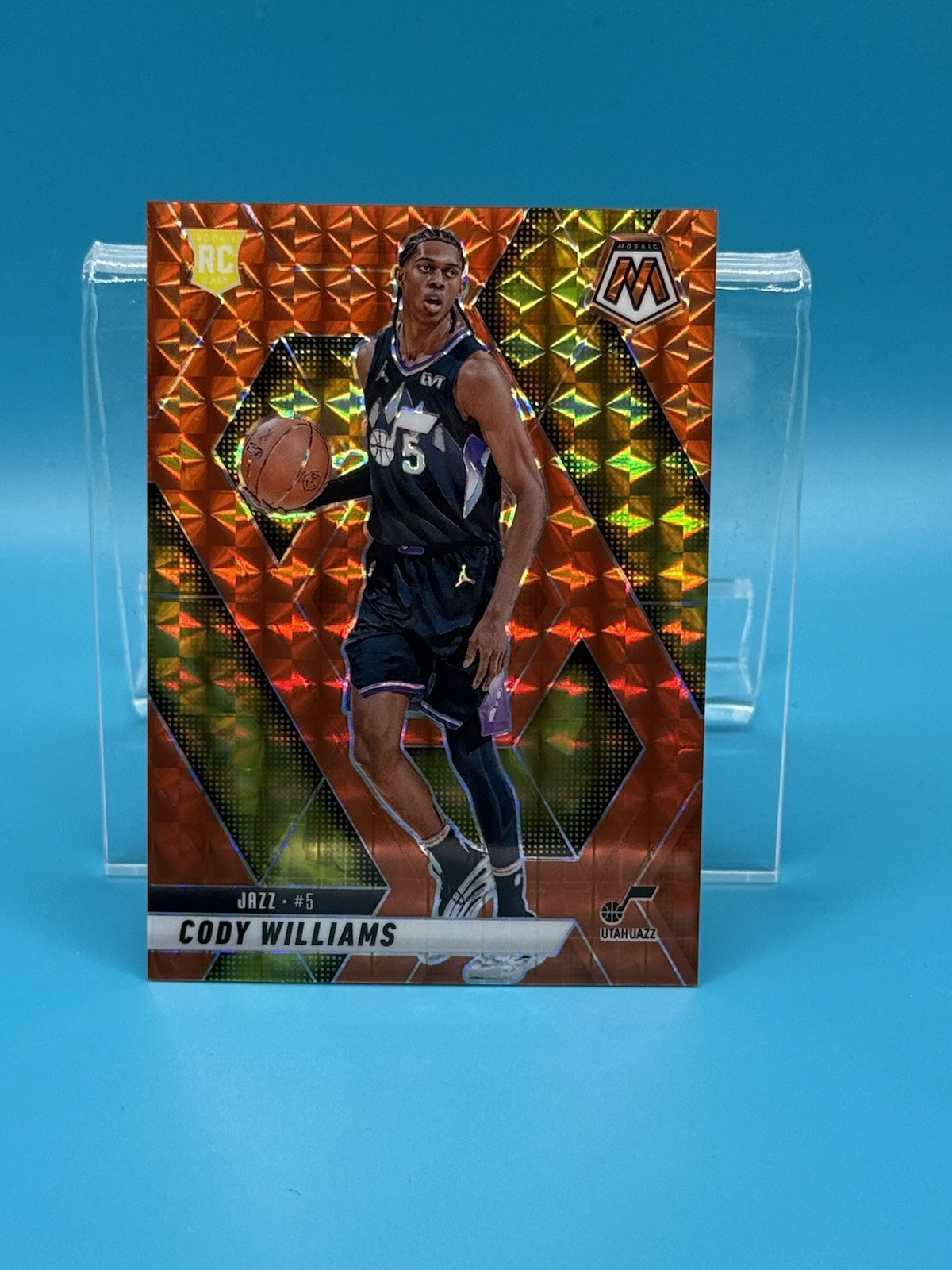 2024-25 Mosaic Cody Williams Rookie Orange Prizm /249 #207