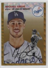 2023 Chrome Platinum Anniversary Gold Wave Refractor 8/50 Michael Grove #39 c2a