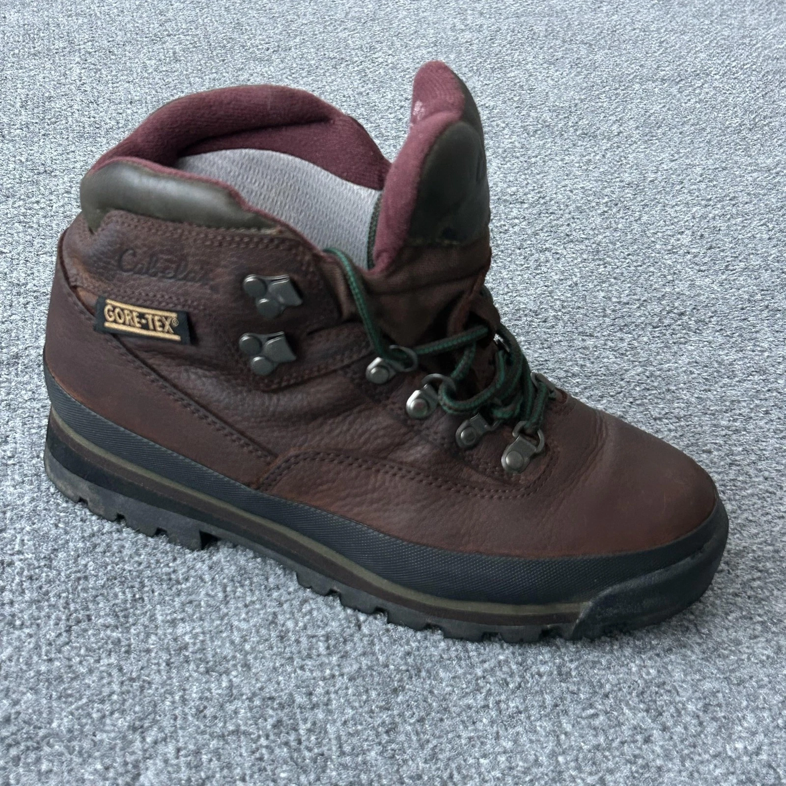 Cabelas Boots Womens 9B Brown Leather Gore-Tex Hiking Ankle Waterproof