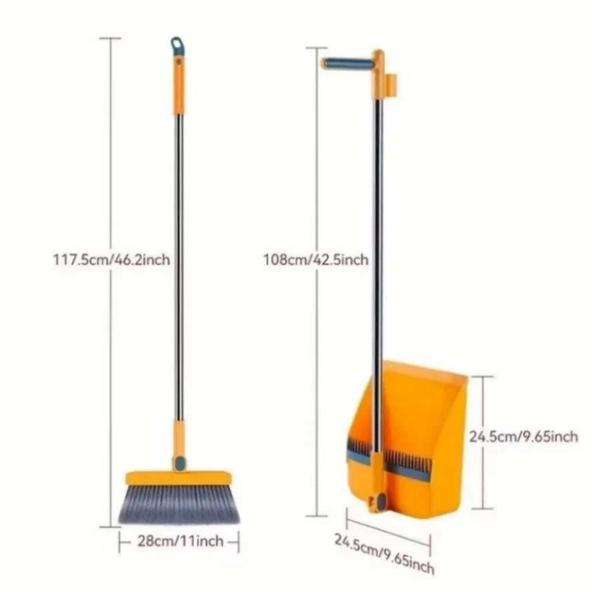 Juego de escoba y recogedor magnético giratorio y plegable 3 en 1&&&&& Foto 4 de 4