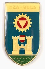 Austria, Troop Body Badge "Army Zeuganstalt Wels", Dimensions 35 x 60 mm, Pin