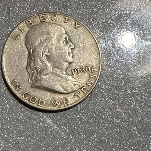 1960 Franklin Half Dollar Denver 90% Silver Liberty Bell Design Circulated